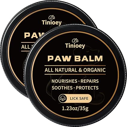 All-Natural Paw Balm for Dogs & Cats | 2 Pack Dog Lick Safe Paw Pad Balm Paw Protector, Moisturizer & Soother for Dry Cracked Paws & Noses | Snout Soother for Dogs
