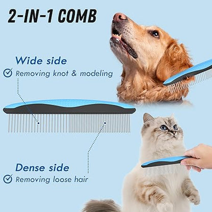 Smooth Pet Brush & Comb Set